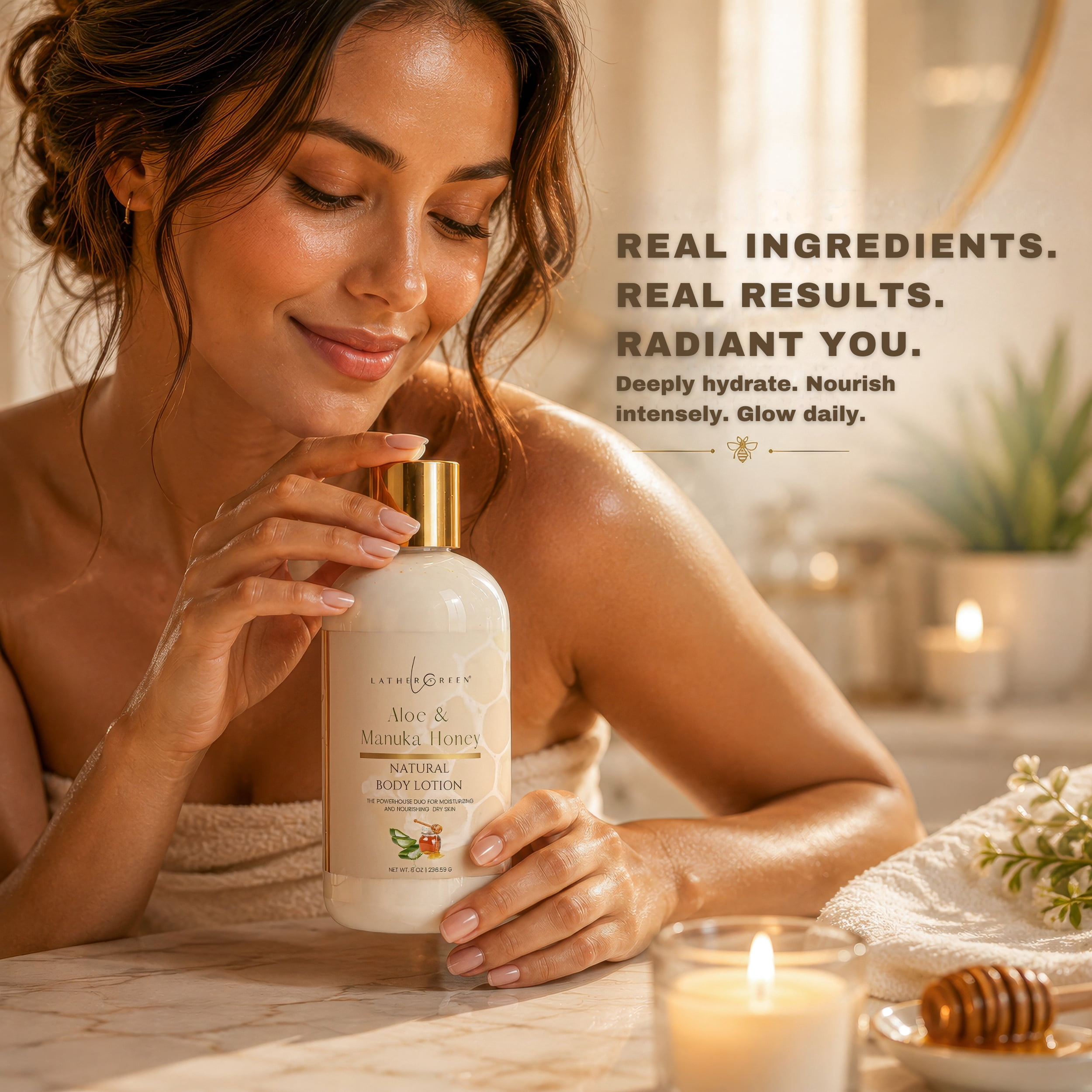 Aloe & Manuka Honey Body Lotion | Deep Moisture Daily Lotion