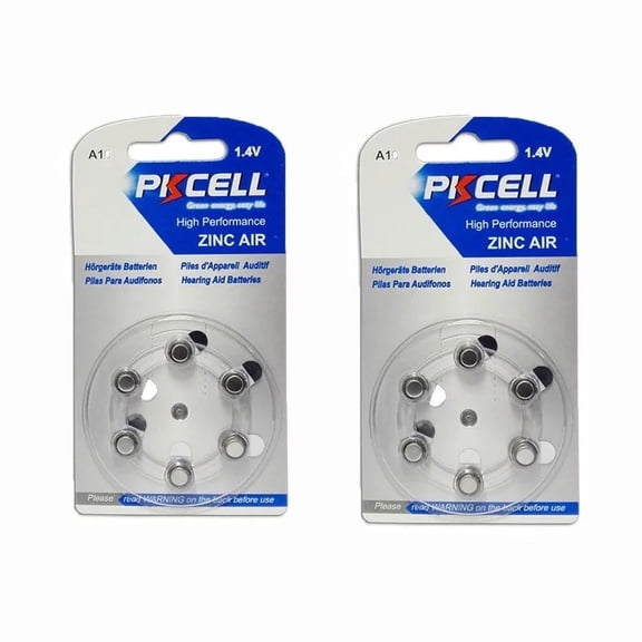 PKCELL Size 10 Hearing Aid Batteries (12 Pack), Size 10 Batteries