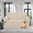 thumbnail image 2 of Loveseat Cover Stretch Couch Sofa Slipcover Furniture Protector For 2 Cushion Pet Friendly(loveseat  Beige), 2 of 7