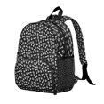 thumbnail image 2 of Black Dog Paw Footprint Bone Backpack Backpack for School,Cute School Bag,Schoolbag with Adjustable Shoulder Straps & Padded Back,13.8"x11.4"x6", 2 of 6