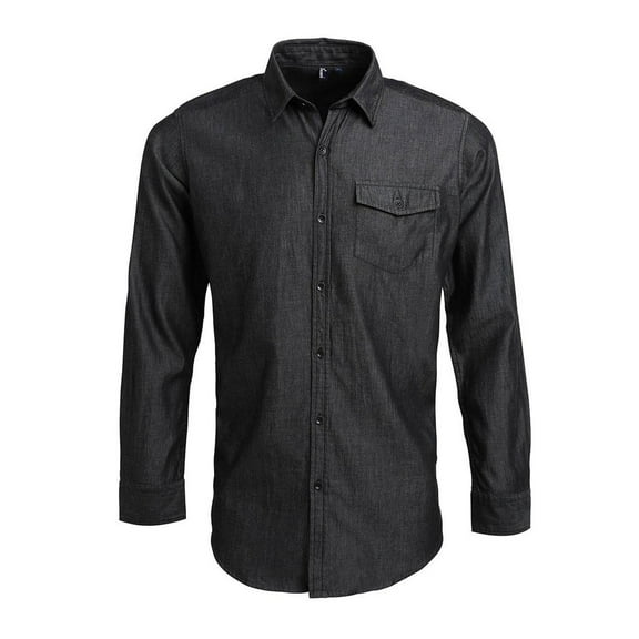Premier Mens Denim Contrast Stitching Shirt