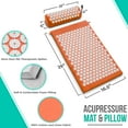thumbnail image 2 of Sivan Health and Fitness Acupressure Mat and Pillow Set - Grounding Mat for Stress, Back & Neck Pain - Acupuncture Point Massage Mat for Muscle Relaxation, Sciatica, & Meditation - Includes Carry Bag, 2 of 7