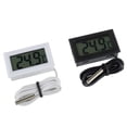thumbnail image 2 of 4 Pcs Fridge Thermometer Digital LCD Thermometer with Waterproof Probe for Fridge Freezer Aquarium Built-in Thermo-Hygrometer (Set of 2 Black and 2 White), 2 of 5