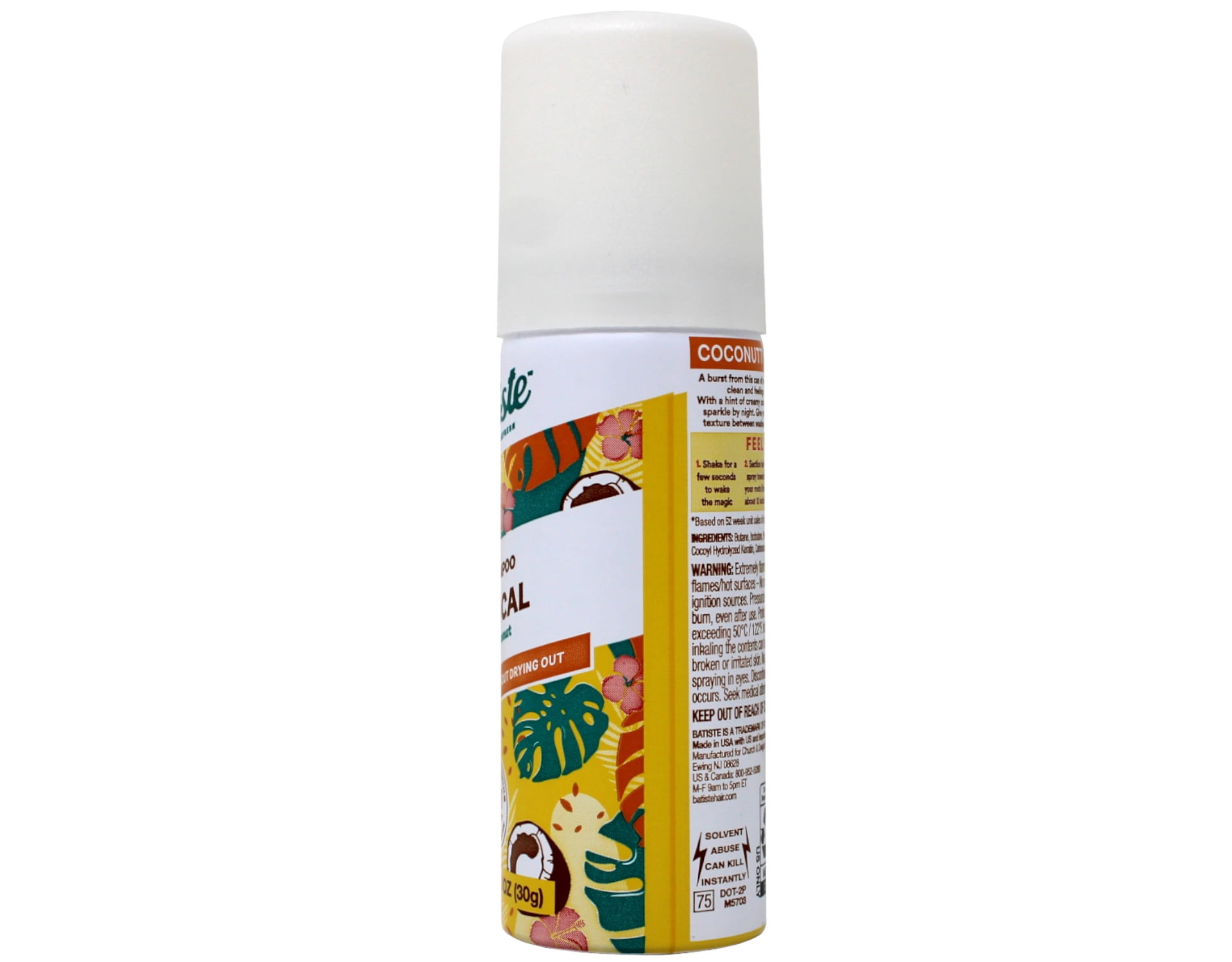 Batiste Dry Shampoo Tropical Exotic Coconut 1.06 oz Female (Pack of 6)