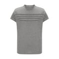 thumbnail image 6 of Enjoytime Shirts for Women Solid Color Pleated Round Neck Short Sleeve Blouses Business Business Work Work Tops Gray M, 6 of 7
