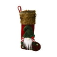 thumbnail image 2 of Fiudx Calcetín Navideño de Rudolph, Adorable Diseño de Duende, Patrones de Papá Noel y Muñeco de Nieve, Material Suave, Decoración Navideña Versátil, para Colgar En La Chimenea o El Árbol, Rojo y Bla, 2 of 3