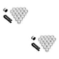 thumbnail image 4 of ZheElen 20Pcs Car Wheel Nut Caps Plastic Waterproof Auto Hub Screw Cover Thread Design Rims Exterior Decoration Good Sealing Silver 2Set, 4 of 6