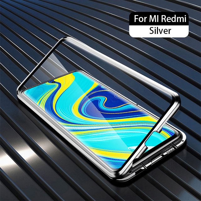 360 Magnetic Adsorption Metal Case For Xiaomi Redmi Note 9 8 7 K20 Pro 8T 9A 8A Mi Note 10 Lite Poco X3NFC F1 F2 Pro Glass Cover