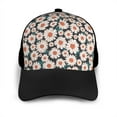 thumbnail image 3 of Naloa Daisies Flowers Adult adjustable Print Baseball Hat, Patchwork curved brim baseball capfor Men and Women, One Size, 3 of 5