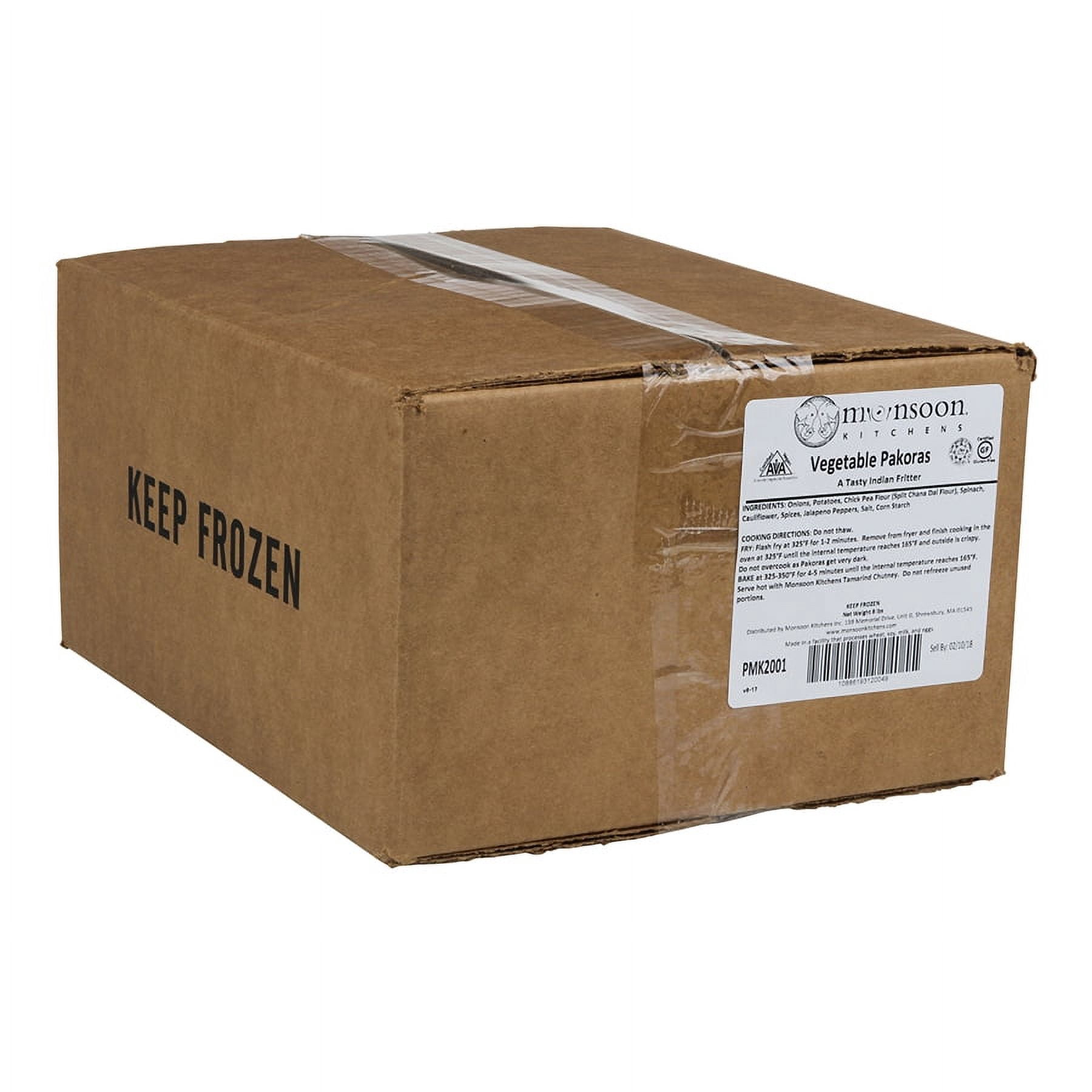 Monsoon Kitchens Vegetable Pakora Appetizer, 4 Pound -- 2 per case