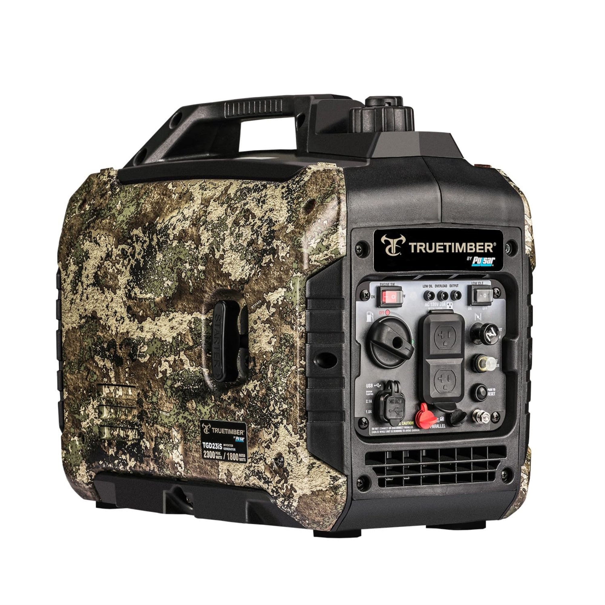 Truetimber 2300-Watt Super Quiet Gasoline Powered Inverter Generator by Pulsar