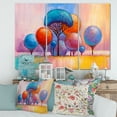 thumbnail image 2 of Designart ' Autumn Colorful Fantasy Trees II ' Modern Canvas Wall Art Print, 2 of 3