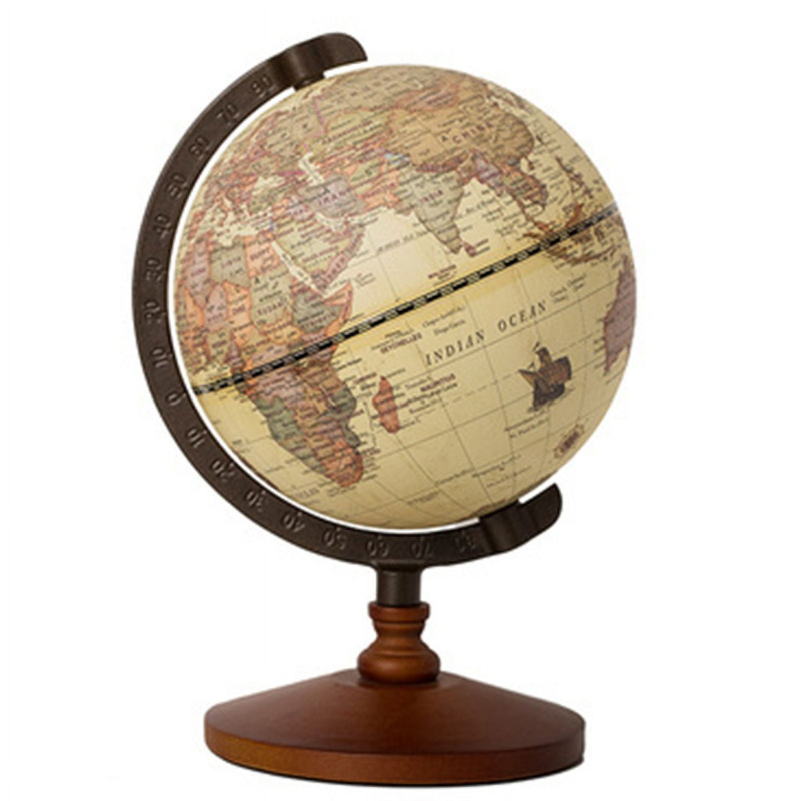 SIEYIO Geographic Globe Antique World Globe with Wood Stand Full Earth  Geography Map for Desktop Bookshelves Office Home Decor - Walmart.com, image size:1600x1600