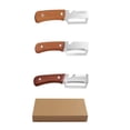 thumbnail image 1 of Assorted 3-Piece Multifunctional Vegetable Peeler Set, 1.8mm & 1.0mm Thick Premium Peelers with Wooden Handles and Storage Box, Kitchen Tool for Fruit Apple Potato Pumpkin Papaya with Bottle Opener, 1 of 7