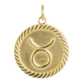 thumbnail image 3 of Reversible Taurus Zodiac Sign Charm Coin Pendant Necklace in Solid Gold (18 Inches), 3 of 4