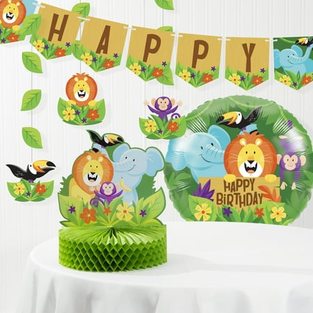  Jungle  Safari  Birthday  Decorations  Kit Walmart  com