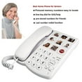 thumbnail image 3 of Big Button Phone For Seniors, Corded Telephone with Speaker For Seniors, Suitable For People with D Disorders/Hearing Vision, 3 of 9