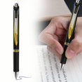 thumbnail image 3 of Clearance Sale! 1PC Premium Gel Pen, 0.5mm Black & Gold Retractable Rollerball for Smooth Writing, Plastic, for Office & Home, (15cm, Blue), 3 of 8