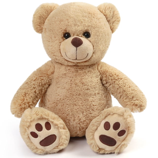 Oso de peluche LotFancy, marrón, 30 cm, regalo para niños