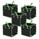 thumbnail image 1 of Xiao Hua Bolsas de cultivo cuadradas de 5 galones, paquete de 5, macetas gruesas de tela no tejida cúbica con asas para jardinería interior y exterior, color negro., 1 of 4
