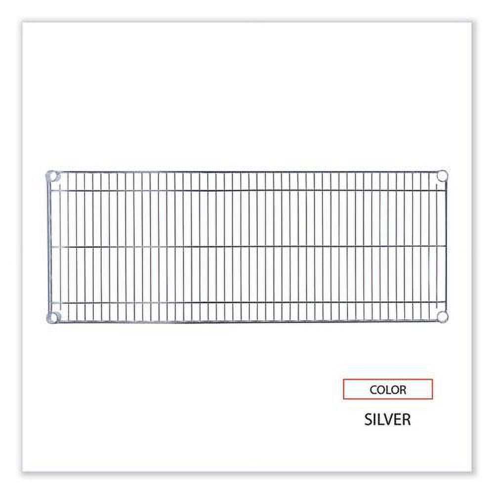 Alera Industrial Wire Shelving Extra Wire Shelves, 48w x 18d, Silver, 2 Shelves/Carton -ALESW584818SR