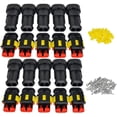 thumbnail image 5 of 12V Waterproof Connector, Electrical Waterproof Connector Male Plug and 1.5mm Female Plug Terminals, Waterproof Electrical Wire Connector for Motorcycle Auto Truck (2 Pin 10pcs), 5 of 5