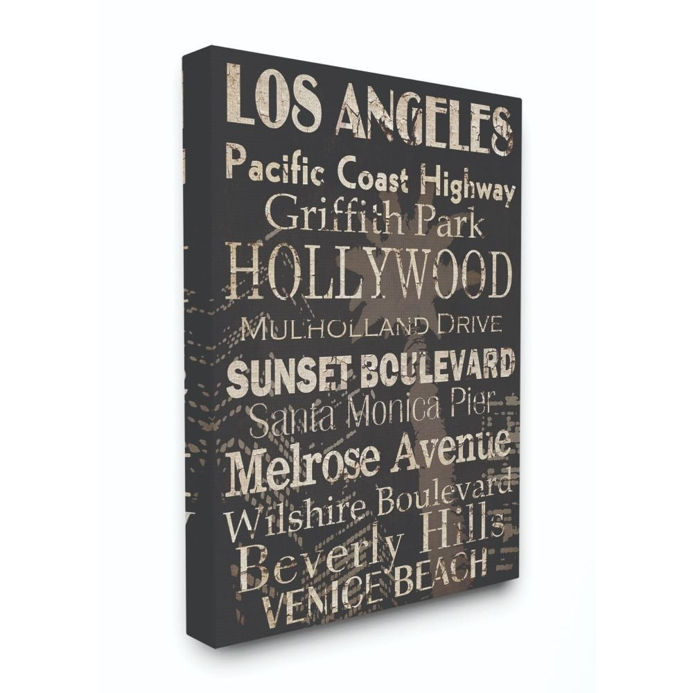 Stupell IndustriesLos Angeles Landmark Typography Canvas Wall Art by Gplicensing