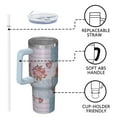 thumbnail image 4 of OBREWU Pioneer Flower Tumbler with Handle and Lid,40oz Pioneer Flower Double Wall Vacuum Insulated Tumbler,Pioneer Flower Cups Gift for Women and Men, 4 of 7