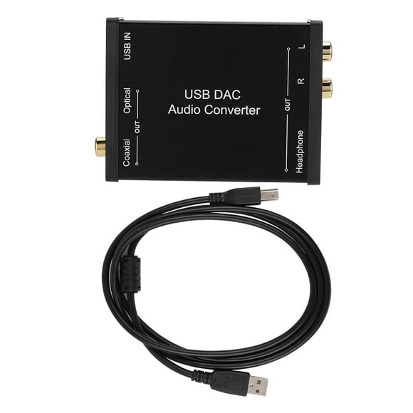 USB Audio Sound Card, Digital To Analog Converter Plug And Play, USB DAC Audio Converter, Coaxial/Optical/Stereo Output Desktop For Laptop