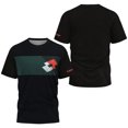 thumbnail image 3 of Camiseta de baloncesto de verano para hombre con estampado de tres colores en los laterales, de secado rápido, de manga corta, para entrenamiento de clubes, uniforme de fútbol, 3 of 5