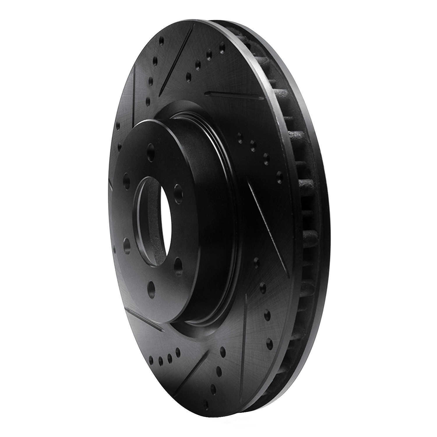 Dynamic Friction Company 633-40013L DFC Brake Rotor - Drilled And Slotted - Black