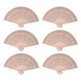 thumbnail image 4 of Wooden Hand Fans, Folding Fan Portable 12Pcs For Wedding For Dance ANGGREK ED3117, 4 of 8
