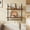 Rustic Brown, variant on Pipe Shelf Industrial Floating Shelving 31" Kitchen Wall-Mounted Shelf with Towel Bar Hooks Coffee Bar Shelves Wine Hanging Display Rack Bookshelf Living Room Decor Bathroom-White Marble