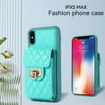 thumbnail image 6 of Nalacover Crossbody Wallet Case for iPhone XS Max, [6 Card Slots] Leather Purse Phone Case Luxury Buckle Closure Card Holder Shoulder Strap Handbag Case Women For iPhone XS Max, Green, 6 of 11