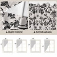 thumbnail image 3 of Farmhouse Black Kitchen Window Curtains, Swag Curtains Valance for Bedroom Living Room Bathroom, Vintage Flower Leaf Botanical Plant Rod Pocket Window Treatment Curtain Block Drapes 2 Panels 36"x36", 3 of 9