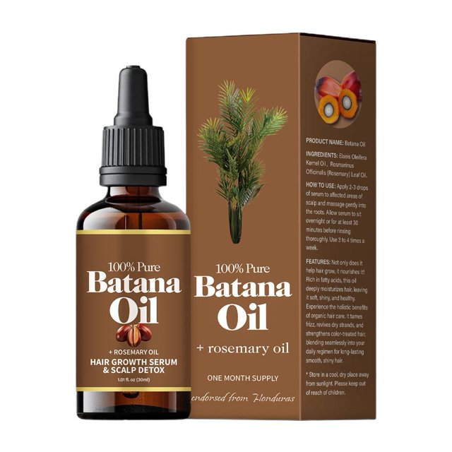 Aceite esencial de romero Batana de 30 ml para el cuidado del cabello, anticaída y fortalecedor.