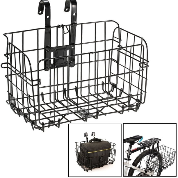 Folding Bike Basket,Cargo Basket for Bike,Removable Front Bag Rear Rack