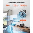 thumbnail image 2 of KFFKFF Wall Mount Fan, 18 in Wall Mounted Hanging Fan with IP44-rated Protection, 3-Speed, Long Airflow Distance, Adjustable Rotation Angle, Powerful for Industry, 2 Pack, 2 of 9