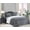 Charcoal Gray, variant on Elegant Comfort Luna Ogee 3-Piece Sherpa Comforter Set, Reversible Micro-Suede, Soft and Breathable Bedding, Ogee Pattern Sherpa Comforter, Cal King, Jet Black