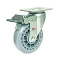 thumbnail image 1 of Carrymaster ACLMU-125SFB Medium-Duty Swivel Flange Brake Non-Leveling Caster, 1 of 4