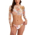 thumbnail image 1 of Traje de baño de 2 piezas para mujer, trajes de baño para mujer, bikini de dos piezas con espalda descubierta y vendaje, conjunto de ropa de playa para mujer, 1 of 8