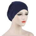 thumbnail image 3 of Cheers.US Women Cancer Turban Keeps Head Warm Comfortable Head Cover Prevent Loose Hair from Falling, 3 of 4