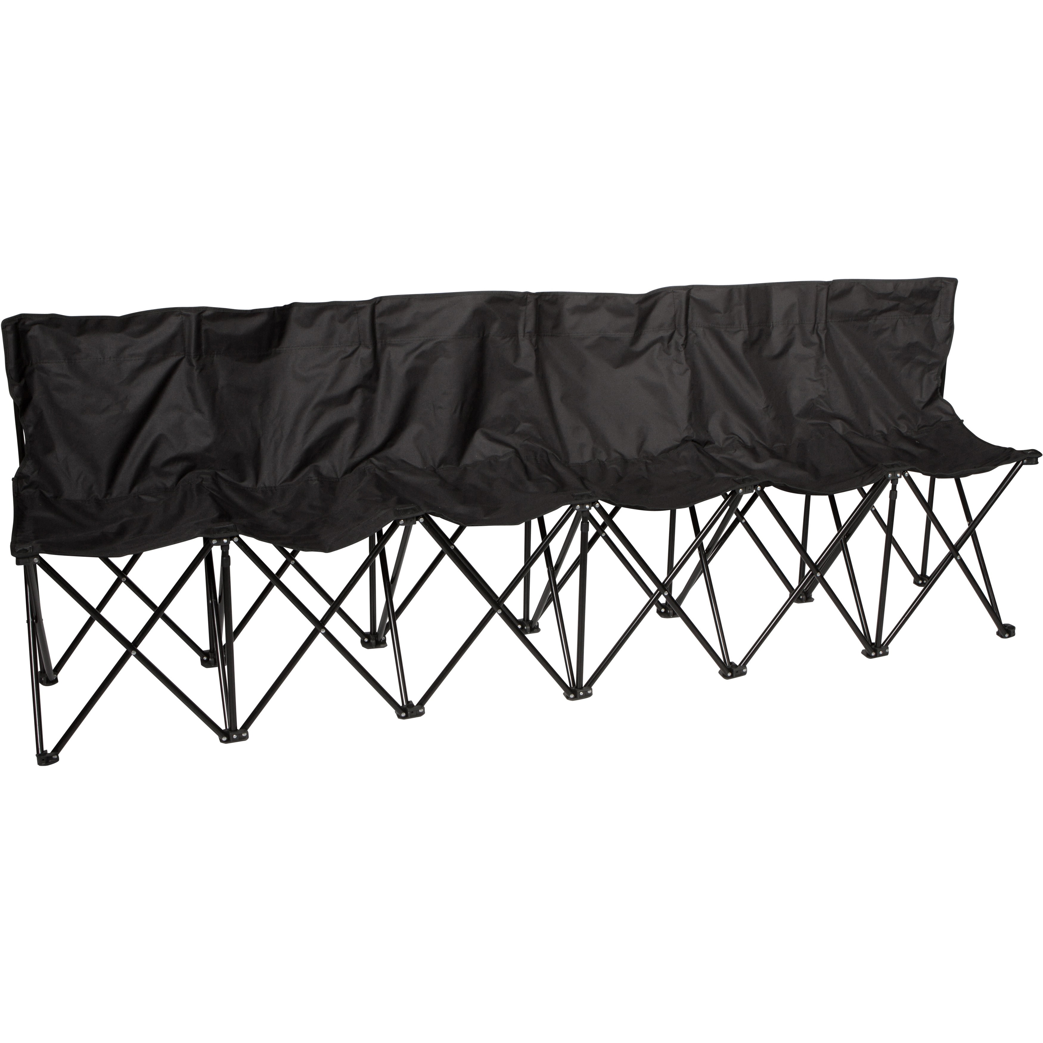 Trademark Innovations 6 Person Folding Sports Sideline Bench With