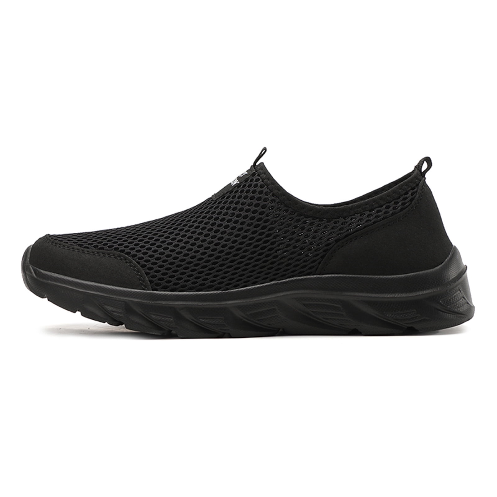 Caqnni Men's Casual Sneakers Lightweight Support Walking Tennis (Black,40)