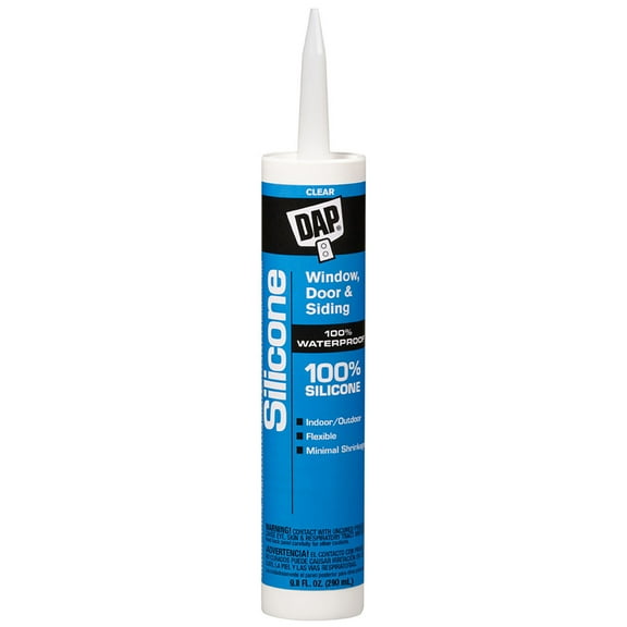 DAP 100% Silicone 9.8 oz Clear Rubber Window, Door and Siding Sealant