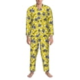 thumbnail image 3 of Balery Honeybee Pijama para Hombre de Dos Piezas con Manga Larga, Conjunto de Dormir y Descanso Suave con Bolsillos-X-Large, 3 of 7