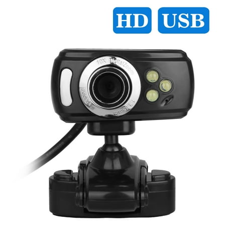 - USB 50 Megapixel HD Webcam Web Cam Camera Built-in Sound Absorption Microphone with 3 LED for Computer PC Laptop Desktop