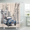 thumbnail image 1 of KSADK Paris Series of Vintage Decorated with Retro Cars and Old City Streets Views Italy Shower Curtain 66x72 inch, 1 of 1