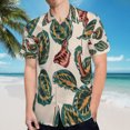 thumbnail image 5 of High Quality Hawaiian Shirts for Men Short Sleeve Aloha Beach Shirt Floral Summer Casual Button Down Shirts Blouses 35Y4WI, 5 of 7