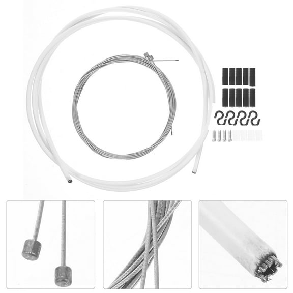 LOLIPPYY 2-Pack White Zinc Bike Brake Cable Replacement Set for Braking Components